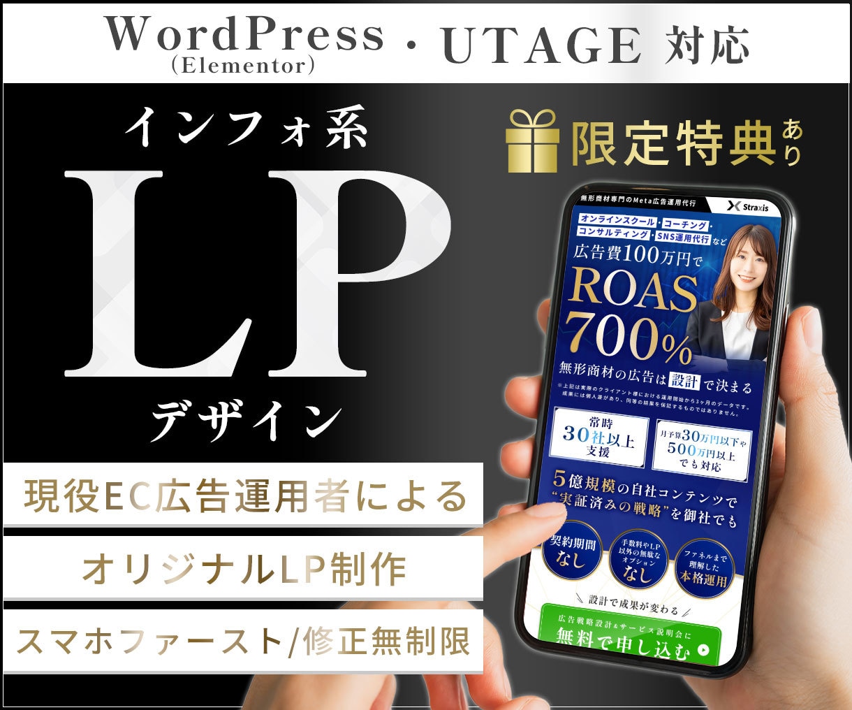 現役EC広告運用者が伝わるLP制作をいたします インフォ系ランディングページをメインに各種実装まで イメージ1
