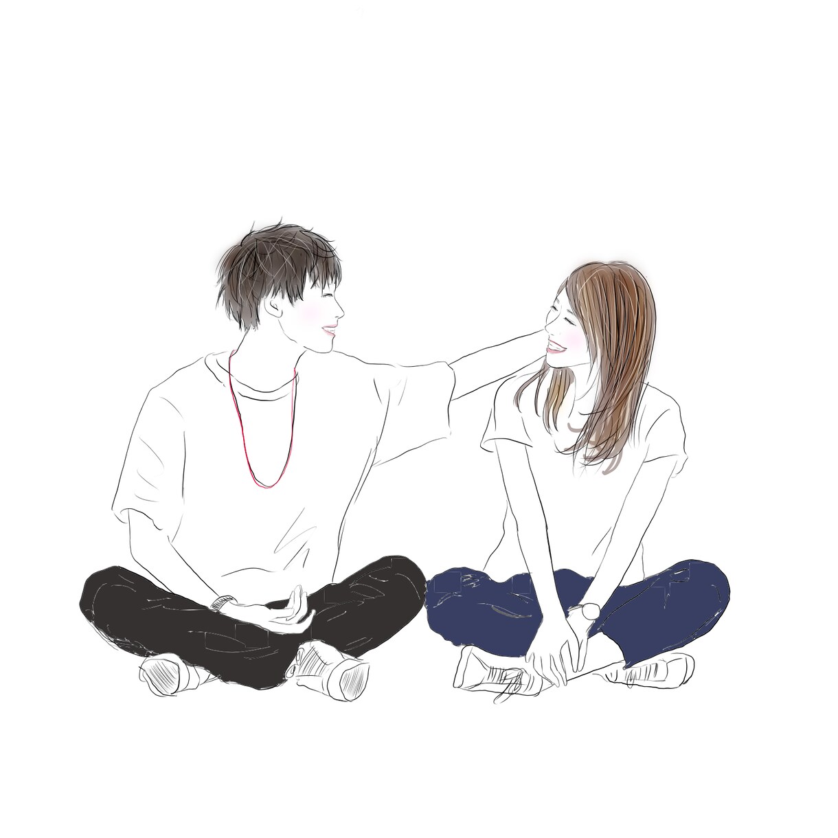 立体髪色あり/おしゃれで綺麗な絵を描きます アイコンにぴったりなオシャレな絵を描きます！家族、友達恋人に イメージ3