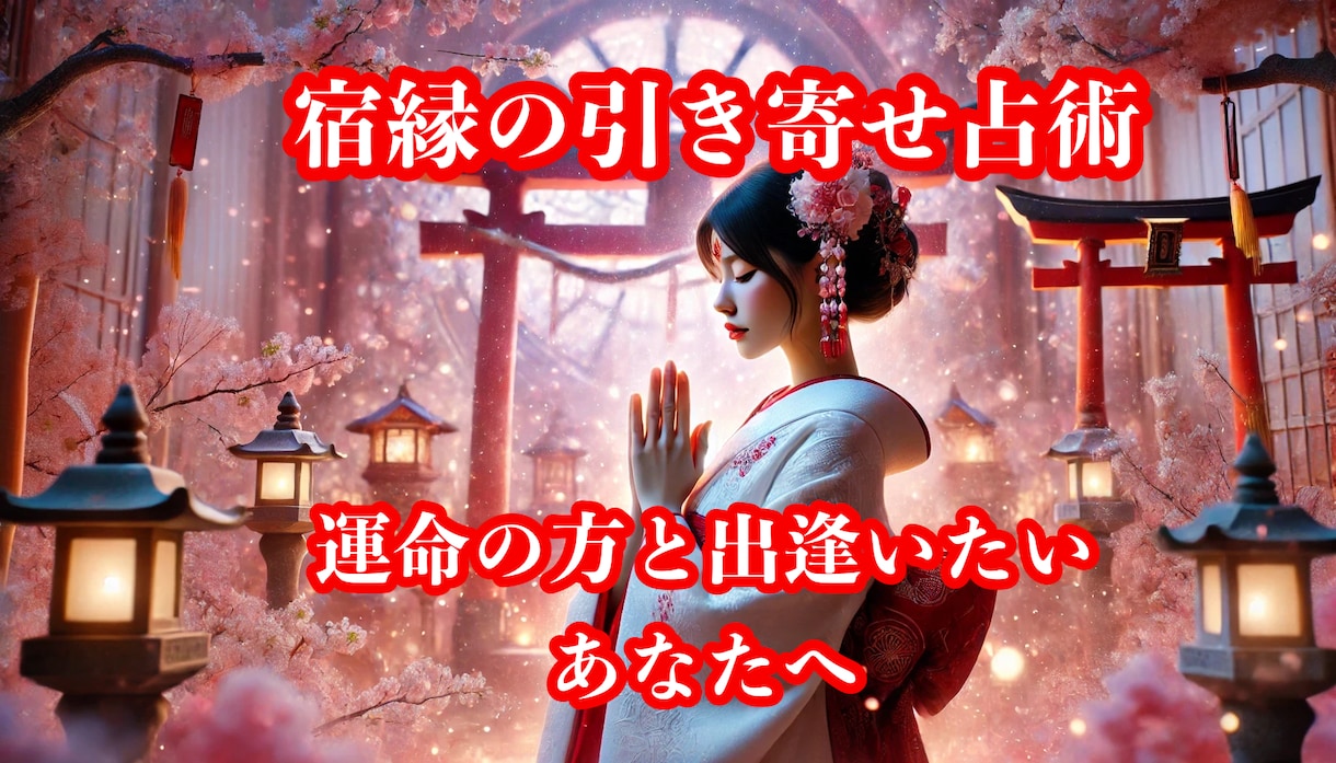あなたと運命の方との出逢いを結びます あなたが求めてやまない出会いを、確かなものにしましょう。 イメージ1