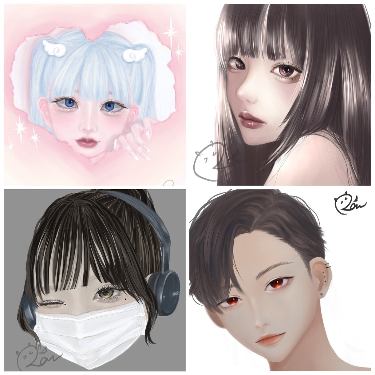 美しい目を惹くアイコンや似顔絵描きます 最短３日！オリジナルや二次創作、バストアップや全身どちらでも イメージ9