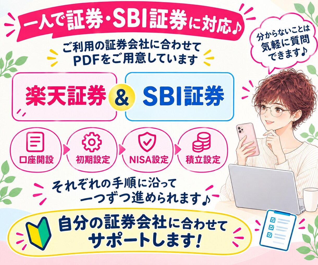 忙しいママの新NISAデビューをサポートします 「時間がない」を卒業♪PDF＋チャットで自分のペースで イメージ7