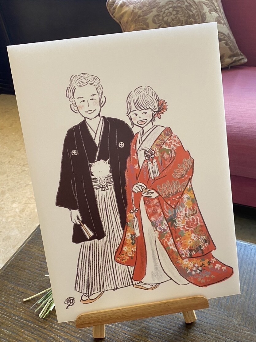 色鉛筆風のほんわかウェディングイラストを描きます 手書き風柔らかで可愛らしい印象のイラストです。 イメージ5
