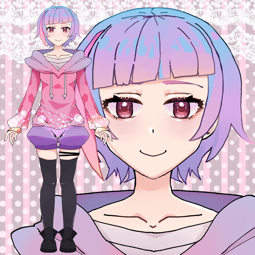 基本プラン1つ！キャラデザ〜モデリングを制作します あなた様のVtuberデビューをお手伝い致します！ イメージ3