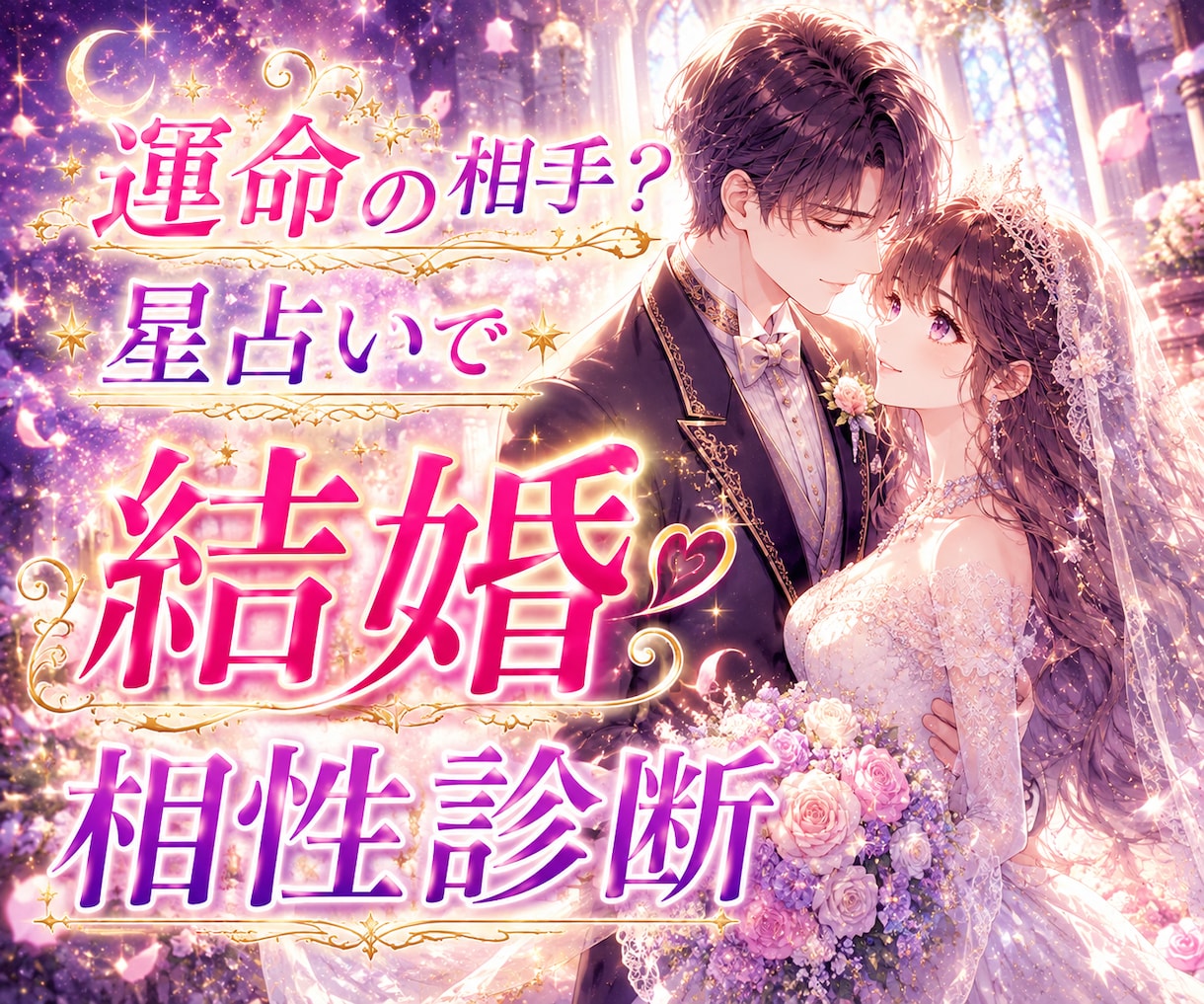 結婚相性診断★婚活の悩み、夫婦の未来を鑑定します 条件では見えにくい性格、価値観、人間性、幸せになるポイント イメージ1
