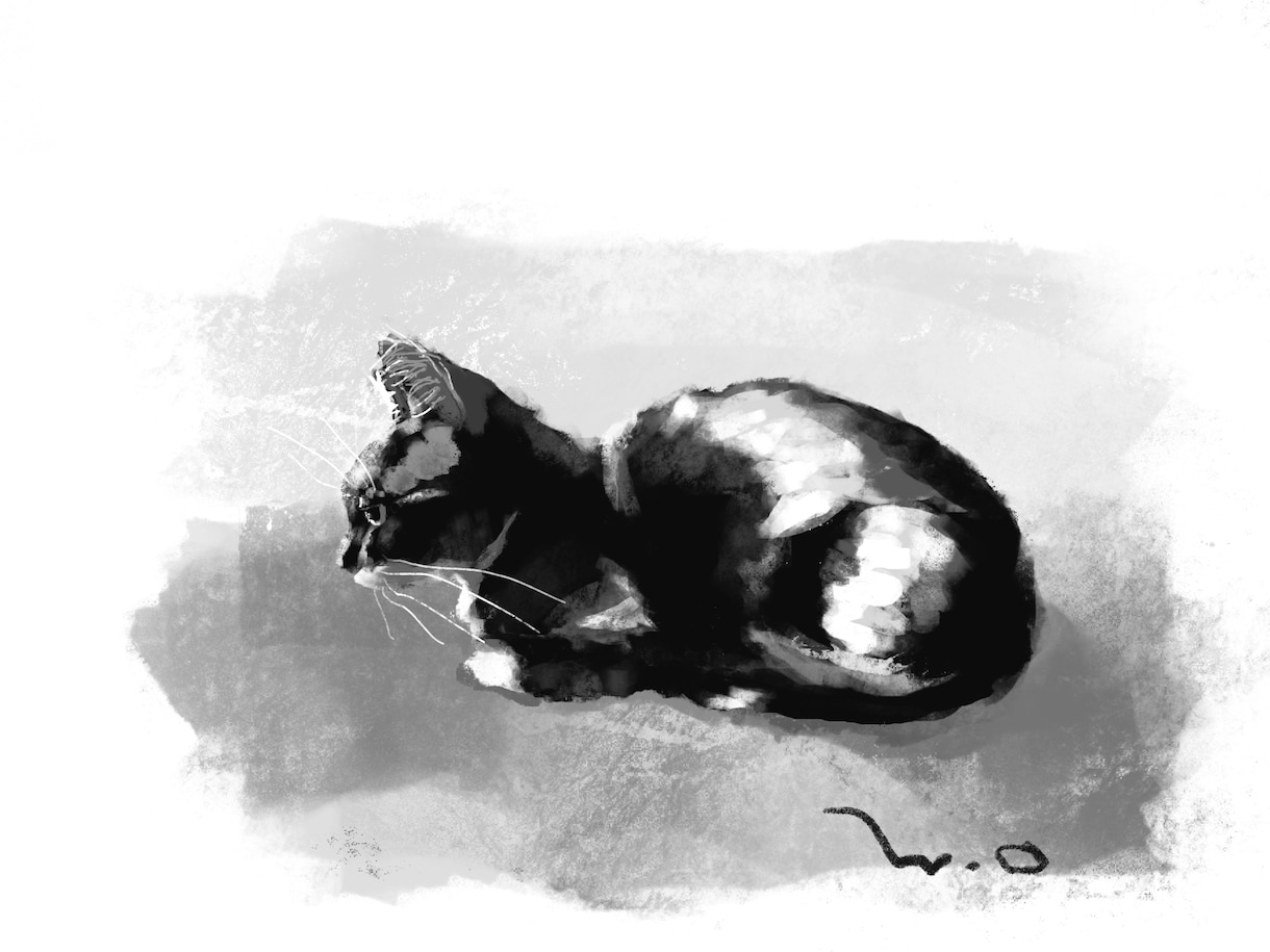 猫の絵を描きます 雰囲気のあるリアルで可愛い飼い猫の絵をお描きします イメージ1