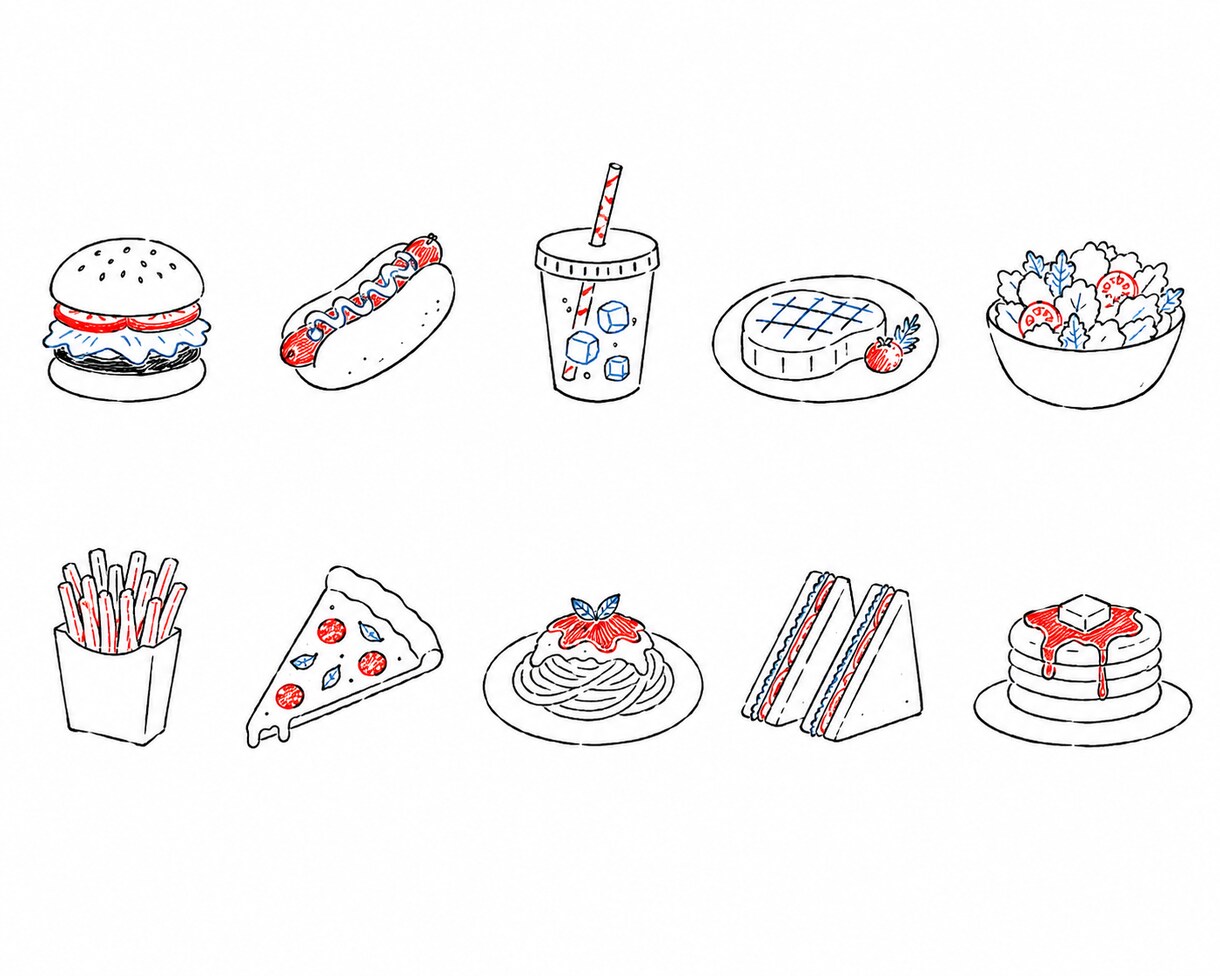 シンプルな動物・人物・食べ物などの挿絵作成します まずはお試しでご依頼してみたい方へ！お気軽にご相談下さい。 イメージ4