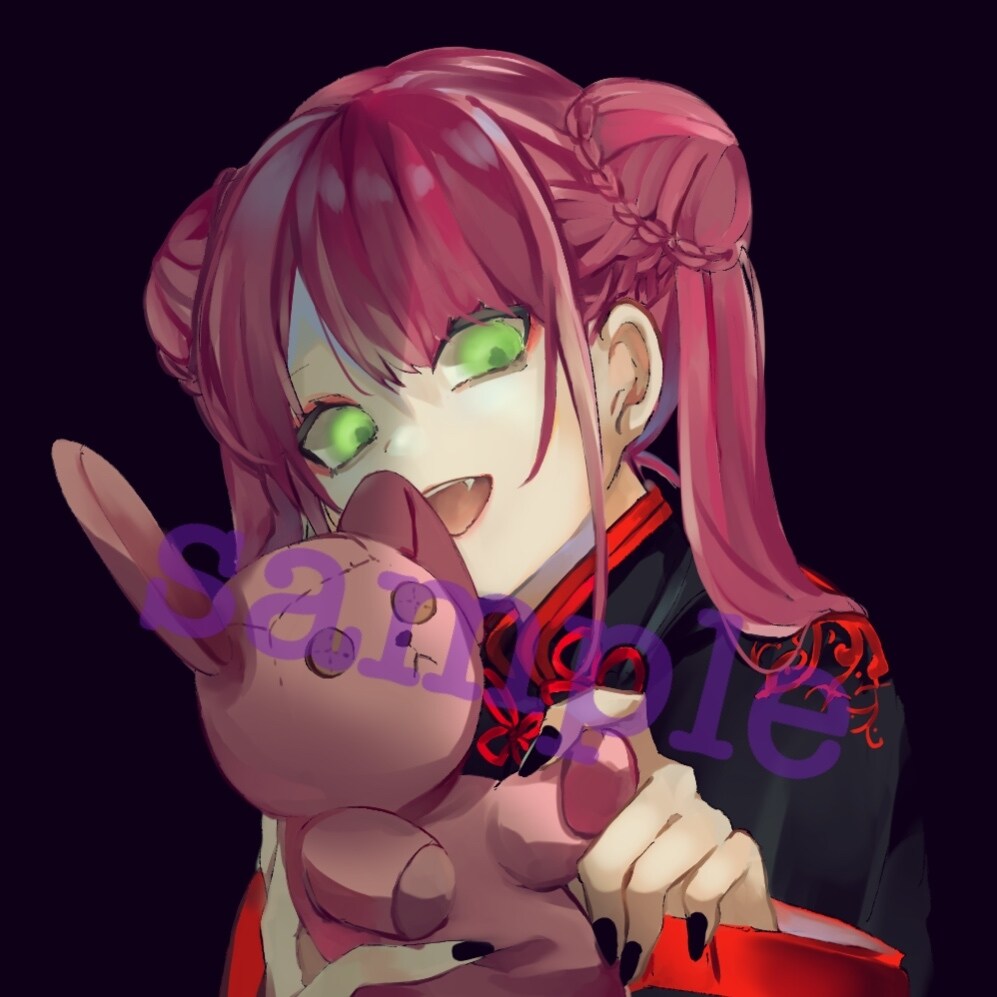 SNSアイコンイラスト作成致します 可愛い系イラスト、暗い系イラスト描きます イメージ4