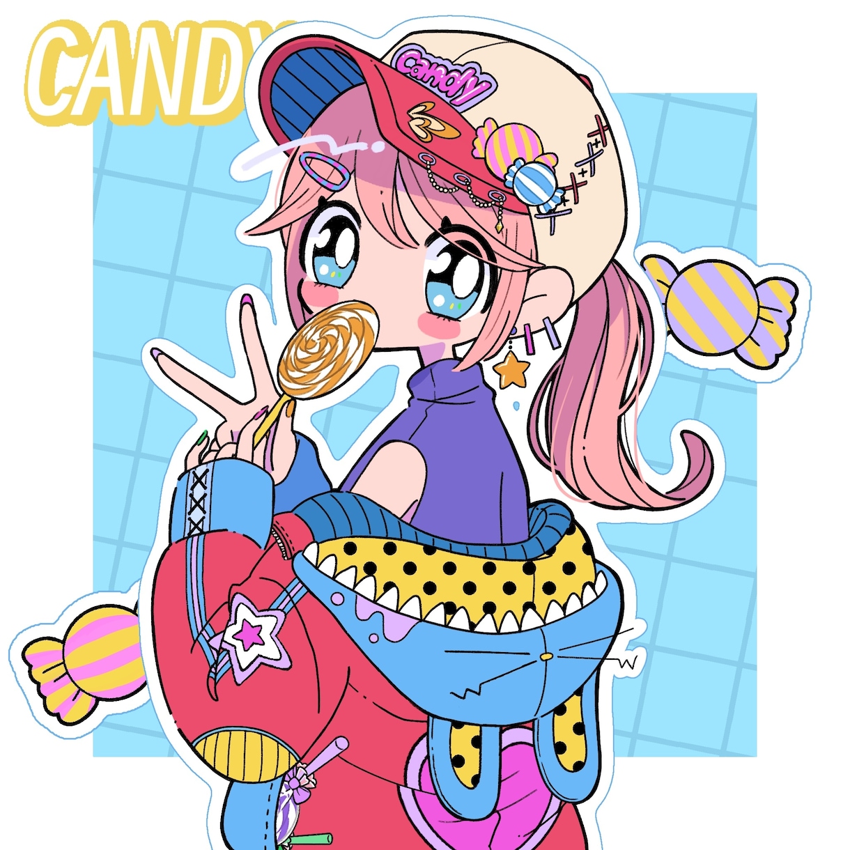 レトロでポップなイラストお描きします デジタルでポップで可愛いイラストお描きします。 イメージ1