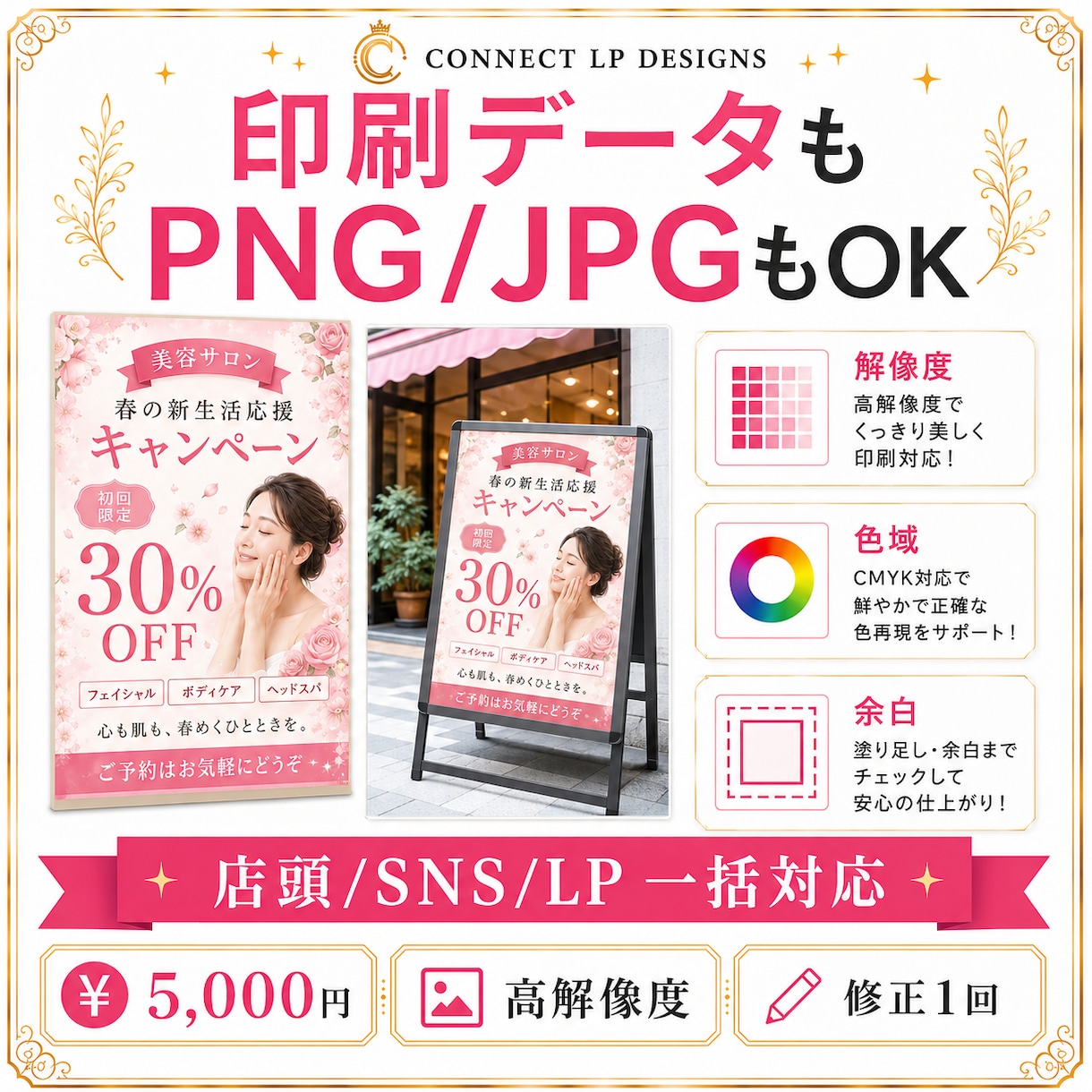 店舗・サロン向け告知ポスター画像作ります キャンペーン/メニュー/イベント告知に使えるポスター イメージ5