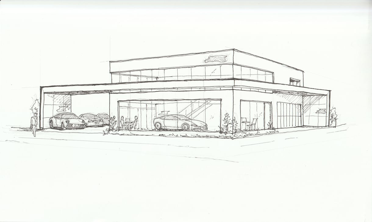 手描きの温もり！住宅や店舗の内外観パースを描きます 【一級建築士】温かみのある手描きパース、プレゼン即戦力に！ イメージ6