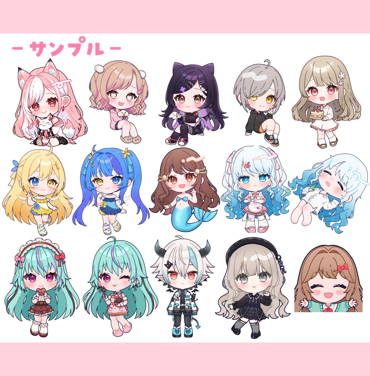 可愛いSDキャラ、ミニキャライラスト描きます 配信者様おすすめ！アイコン、サムネ、グッズにいかがですか？ イメージ5