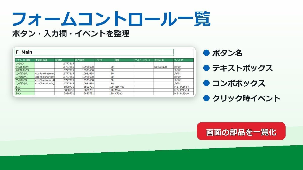 Accessシステムの設計書を作成します AIにも渡せる！既存ACCDB/MDBをExcel資料化 イメージ7