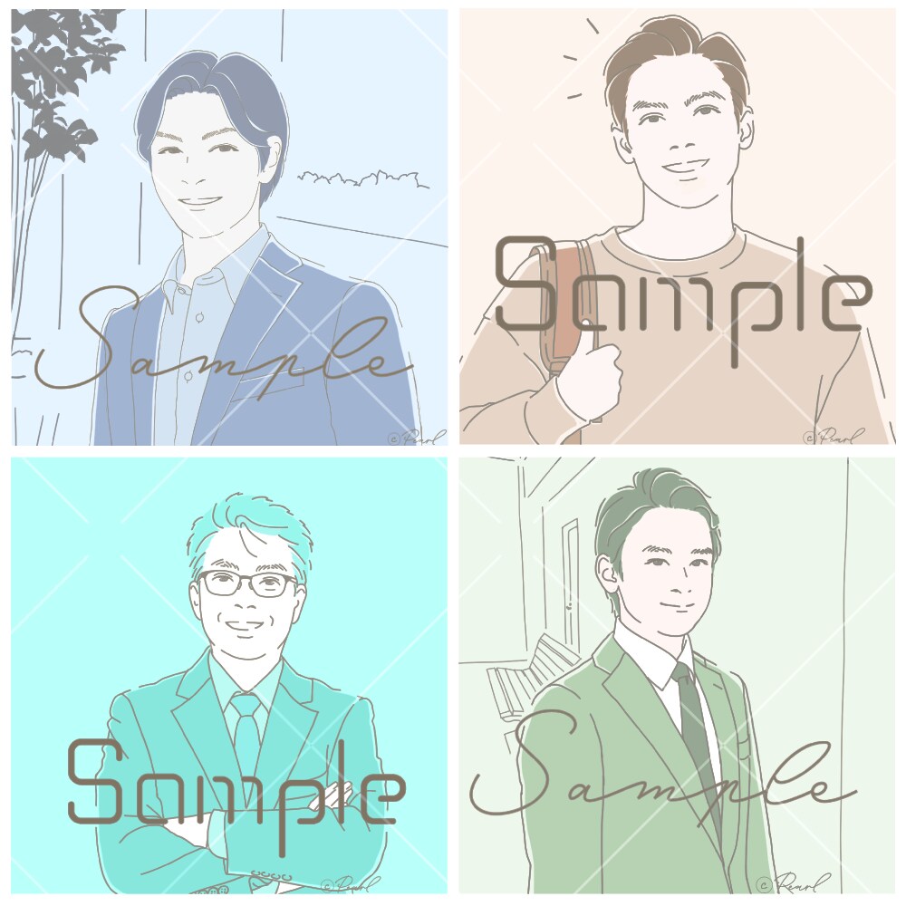 写真からふんわり似ている似顔絵イラストお描きします SNSのアイコンや、ブログ、プレゼントに♪ イメージ6