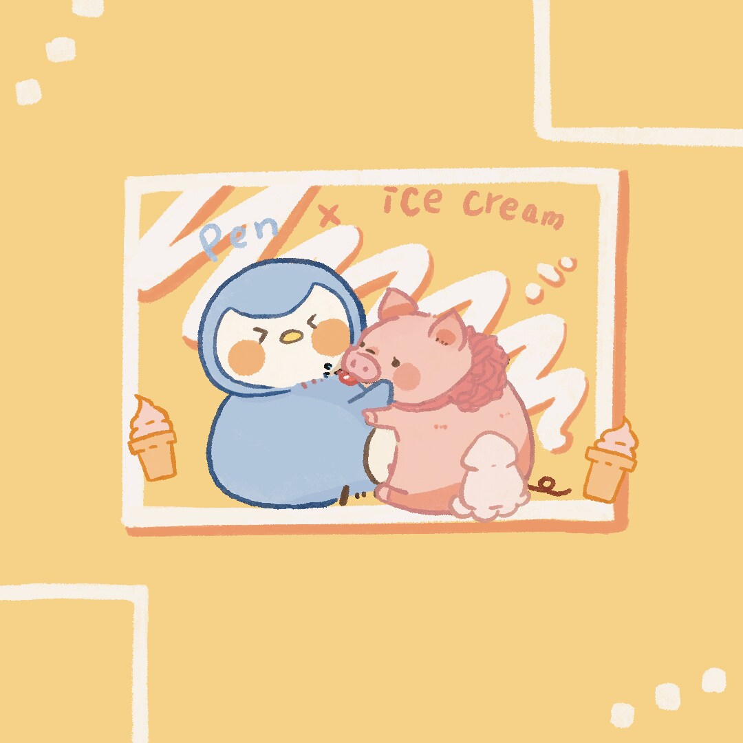 ぺんちゃん＋(ペット、人など)を一緒に描きます Instagramを中心に活動しております イメージ1