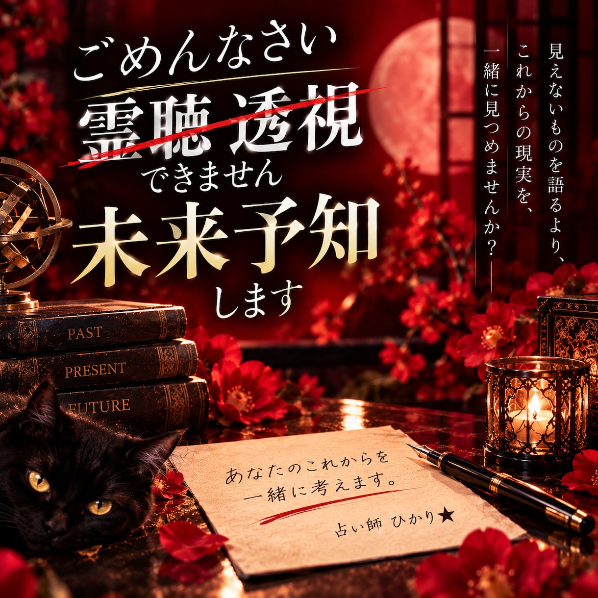 ごめんなさい。霊聴・透視できません。未来予知します ​嘘一切なし★透視は不可！正直な霊視で明るい未来を諭します イメージ1