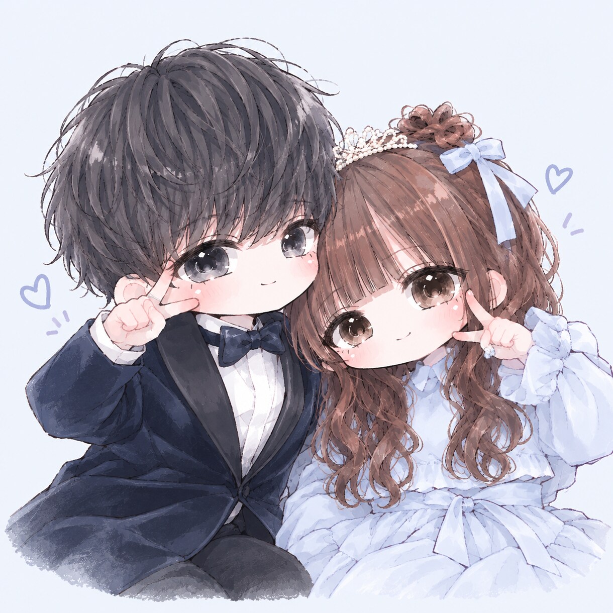 推しと家族とミニキャライラスト描きます 推しとのイラスト、家族、子供とイラストに イメージ1