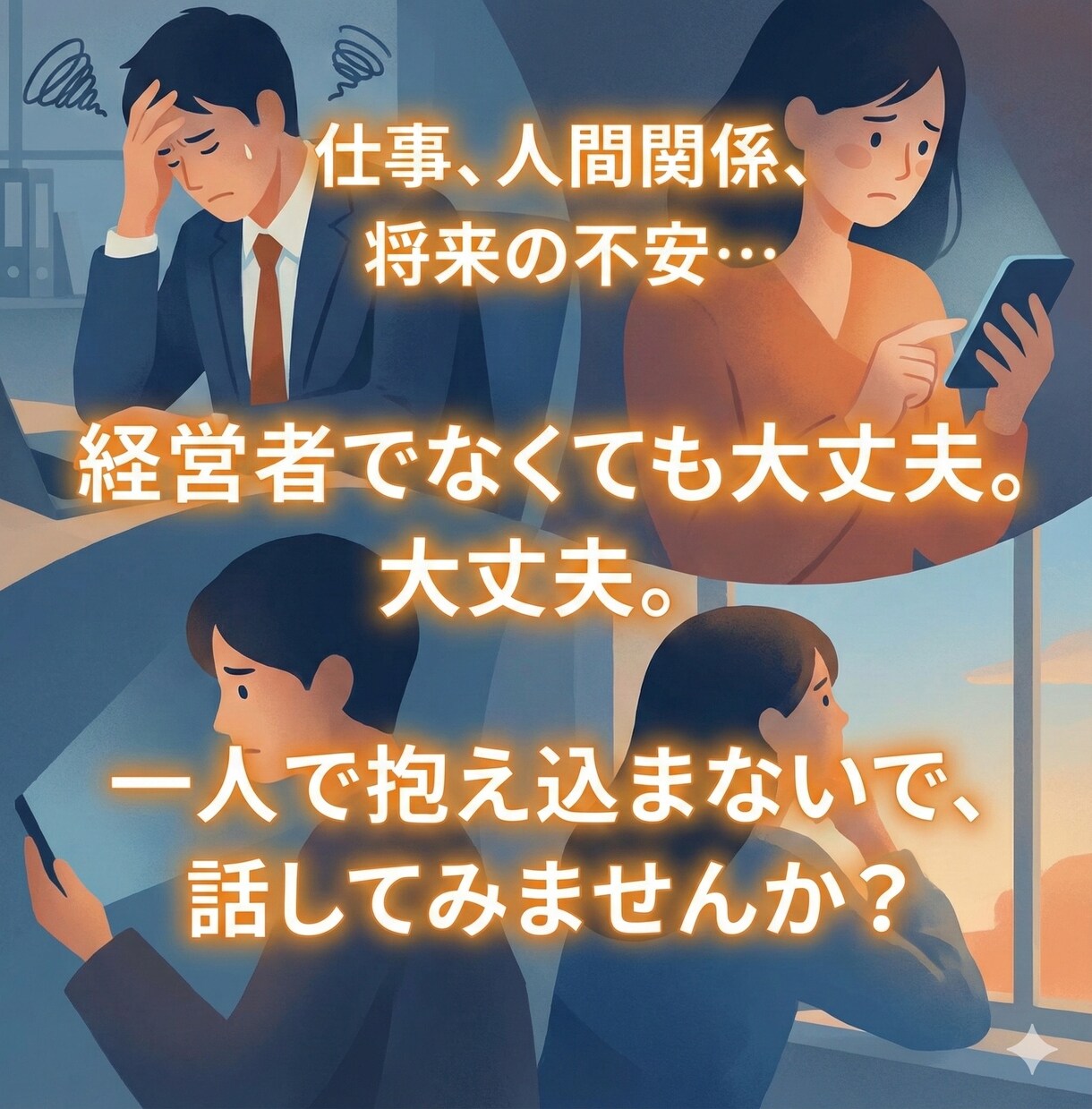 元借金4000万円経営者｜どんなお話も受け止めます ご相談、愚痴、ただ誰かと話したい、なんでも大歓迎です☘️ イメージ2