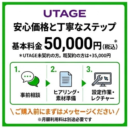 UTAGE初期設定・配信レクチャーします UTAGEを活用して、お客様にお得な情報をLINEでお届け！ イメージ3