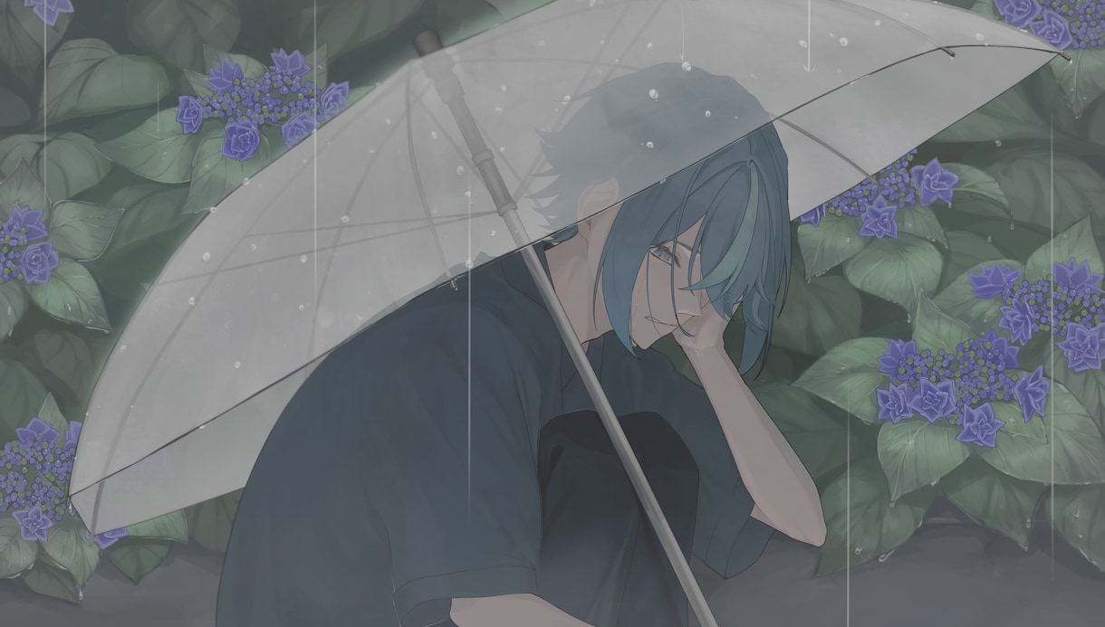 光が魅力的な一枚絵制作いたします 中性・青年・儚い綺麗な雰囲気が得意です イメージ3
