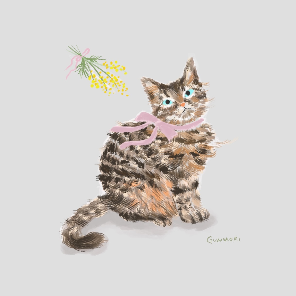 やさしい絵本タッチの動物イラスト描きます 猫、犬、うさぎなどペットの魅力をやさしいタッチで表現します。 イメージ1