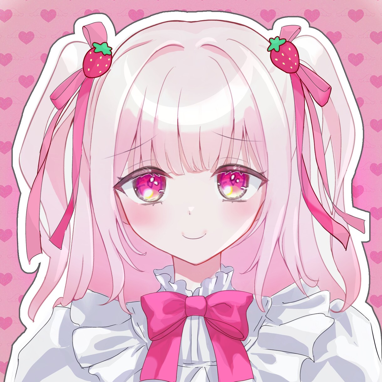 ゆめかわ系量産型いちごアイコン描きます 推し活・夢絵にも◎ ゆめかわ量産型いちごアイコン描きます！ イメージ2