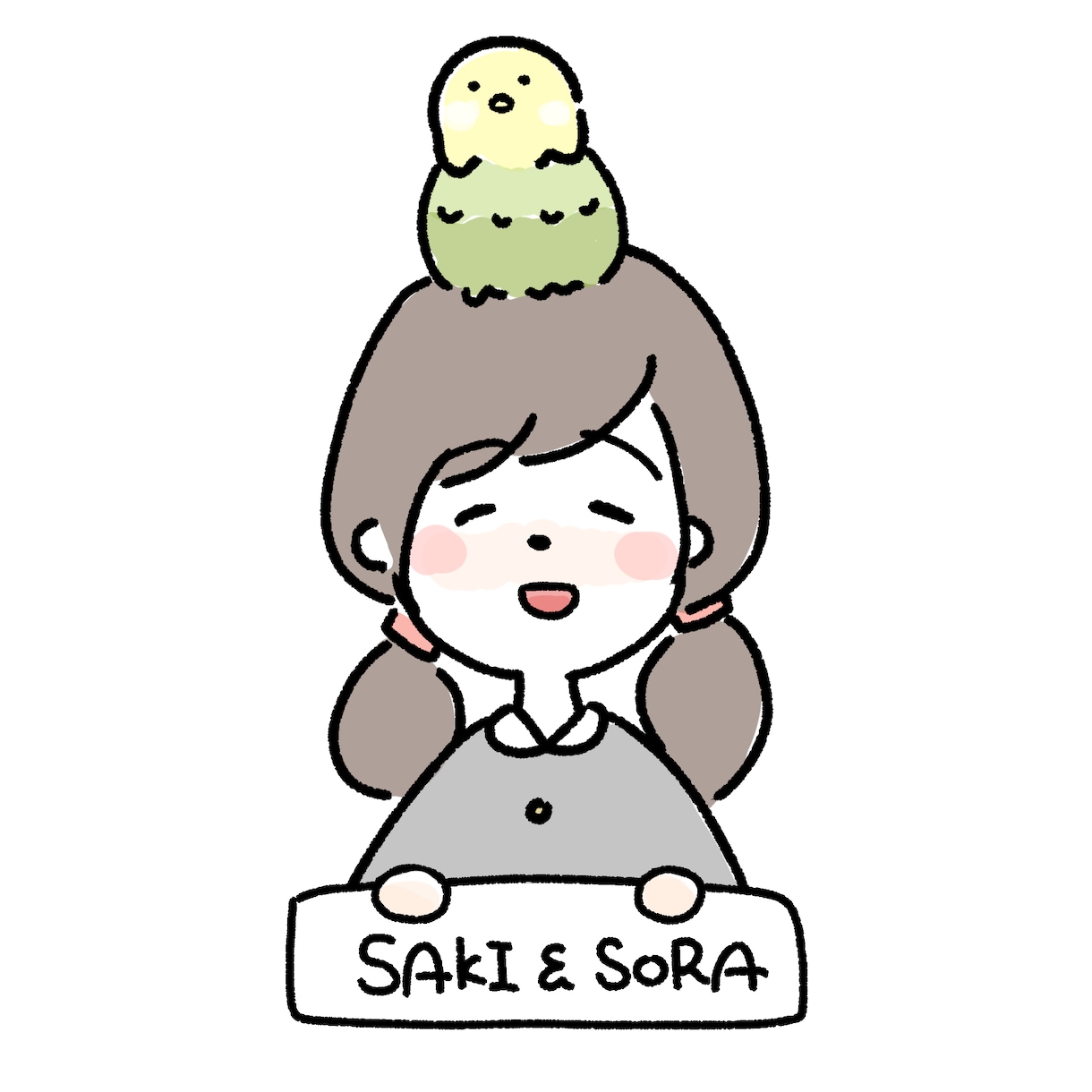 あなたとペットの可愛いイラストを作成します 大好きなうちの子と自分をイラストに！アイコンにも◎ イメージ4