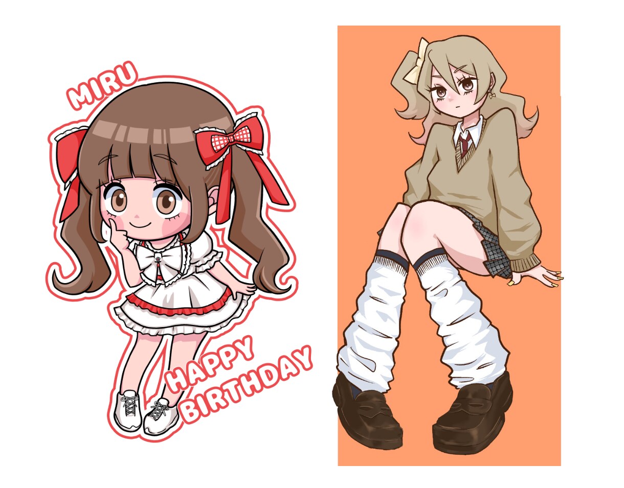 アイドルグッズ、メッセージカード等イラスト描きます 商用利用可！生誕祭やイベントに！推しを可愛くデフォルメ♪ イメージ6