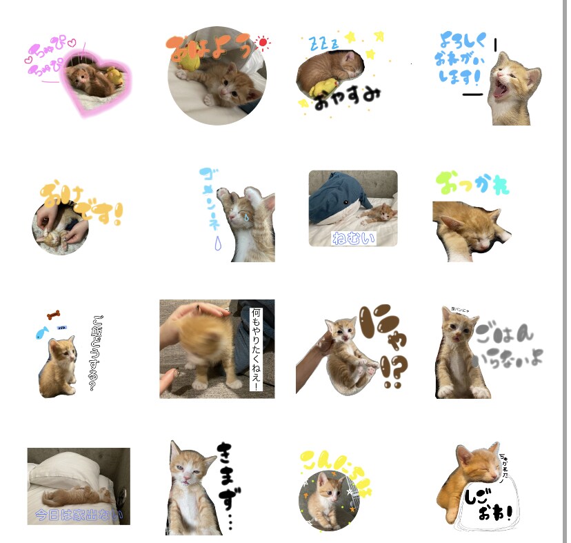 LINEスタンプつくります 写真などでかわいいスタンプ作ります！手描きが得意です！ イメージ1