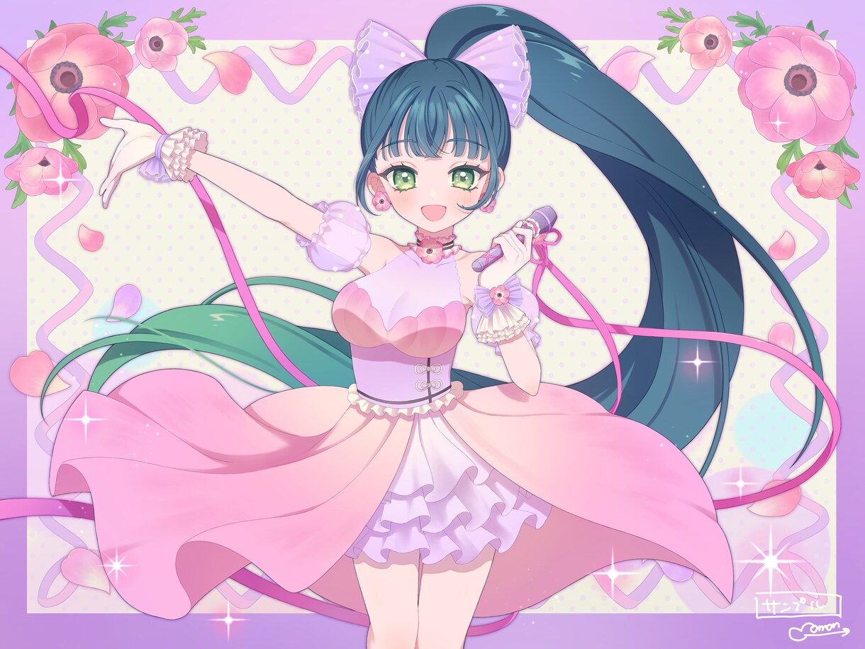 可愛くてキラキラなイラストを制作いたします キャラクターデザイン、デフォルメ、歌ってみた動画など！ イメージ6