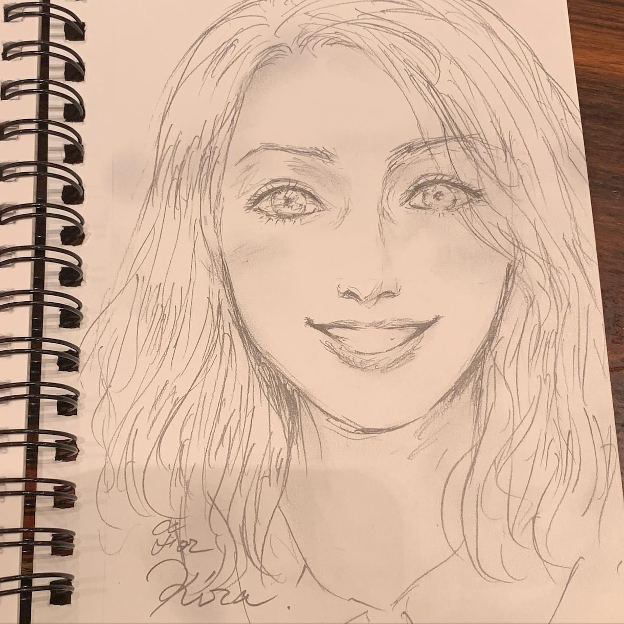 一味違う魅力的な似顔絵を線画で描きます その人の美しさが表れた、生き生きした表情の似顔絵。 イメージ9