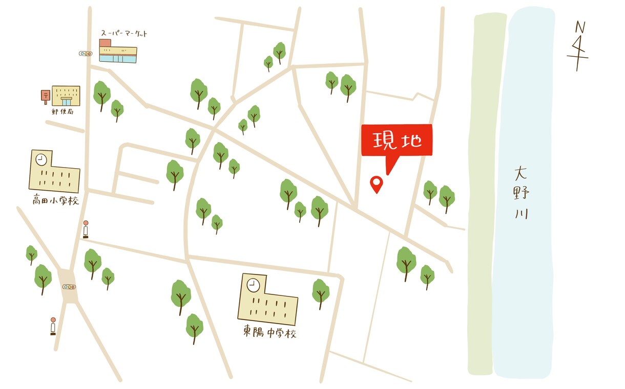 温かみのある手書き観光マップ製作します 温かみのあるデザイン♪フロアマップや観光地図などに！ イメージ4