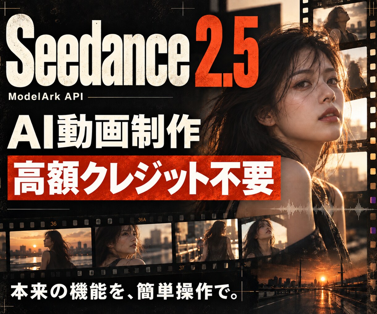 Seedance2.5動画生成ツールを提供します 高額クレジット不要！AIサイトは卒業。本来の機能を簡単操作で イメージ1