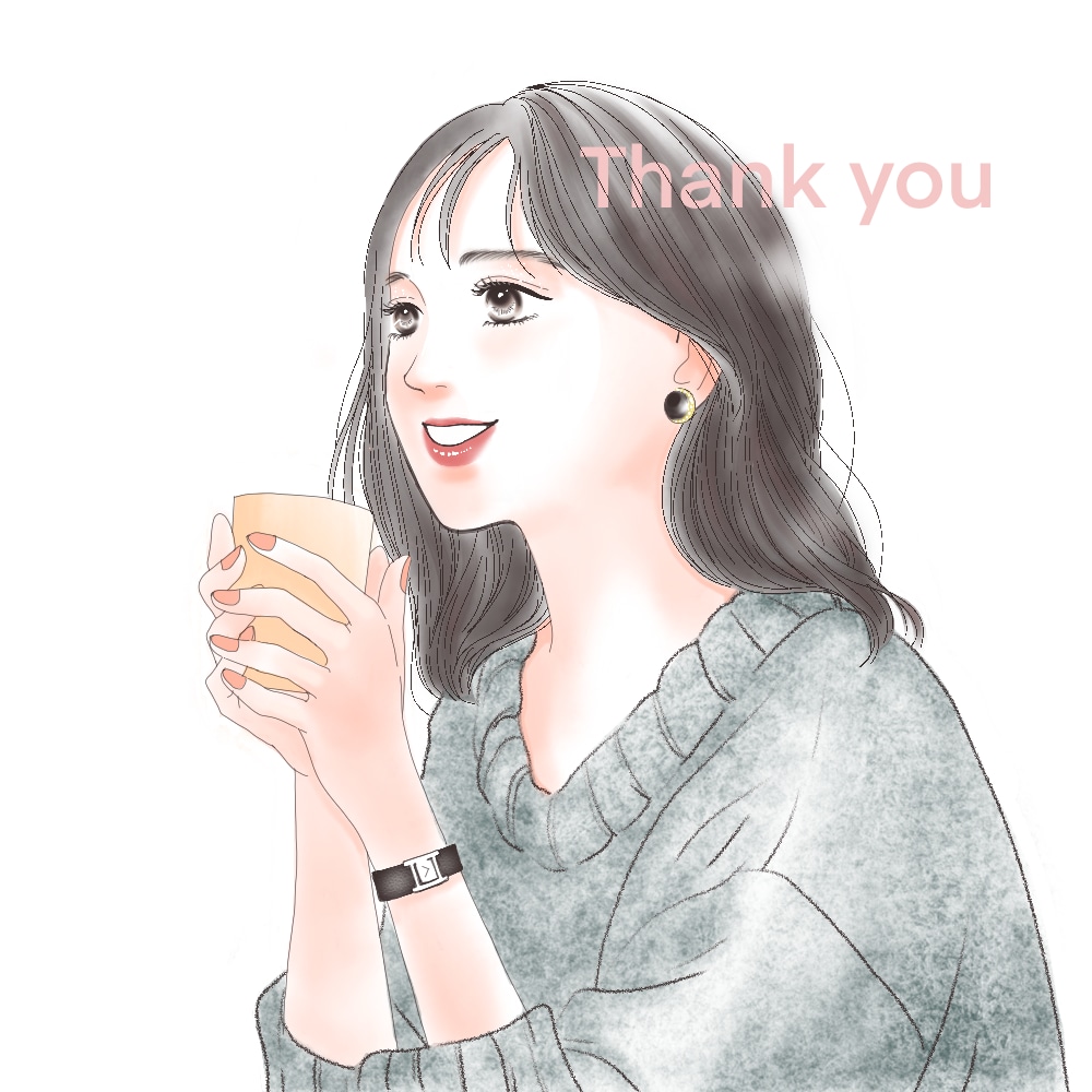 透明感のあるキラキラした似顔絵風イラスト描きます 物語のワンシーンのようなイラストを気持ちを込めてお作りします イメージ3