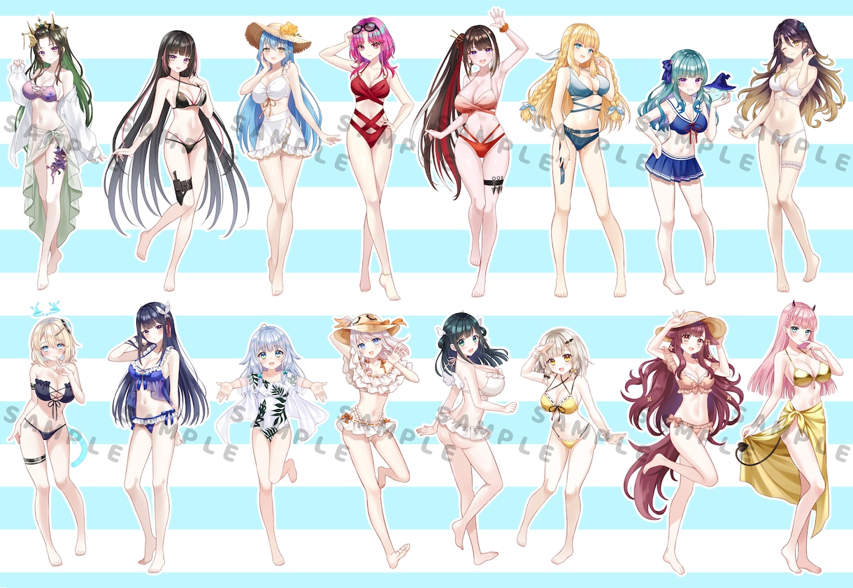 企業実績あり！オリジナルの立ち絵をお描きします TRPGやゲームや動画のキャラクターデザインをしてほしい方に イメージ2