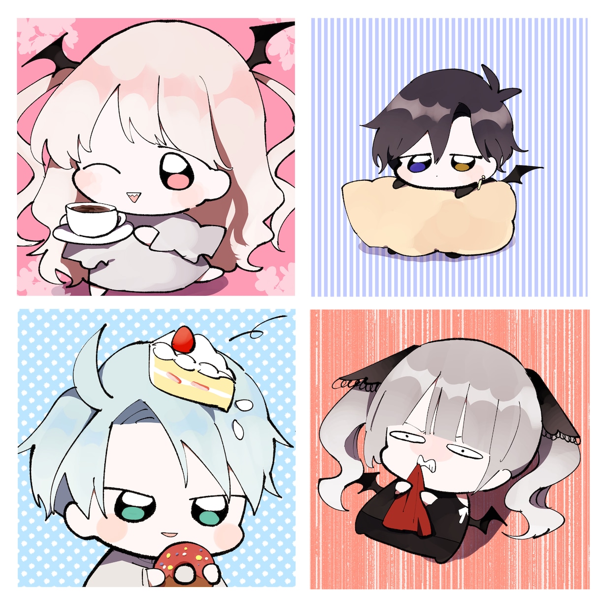 2体ちいちゃいいのち(デフォルメイラスト)描きます ちびキャラです、2体で3000円です。 イメージ2