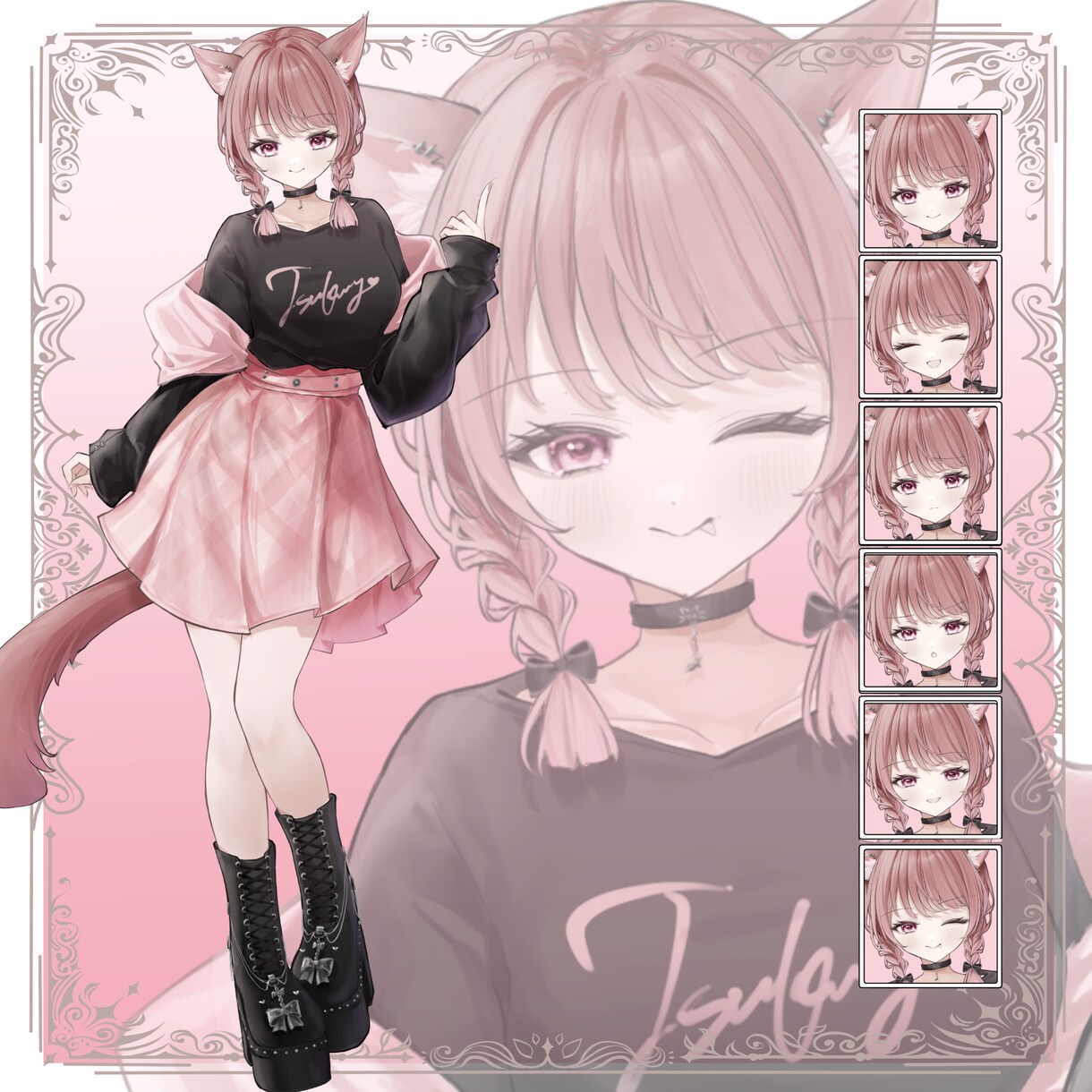 ねこみみ私服少女の立ち絵（完成品）を販売します TRPG、自作ゲーム、配信などにお使いいただけます！ イメージ1