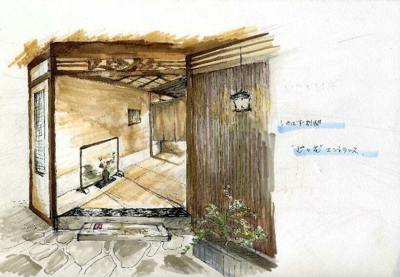 手書きパースかきます 着色したスケッチパース描きます イメージ2