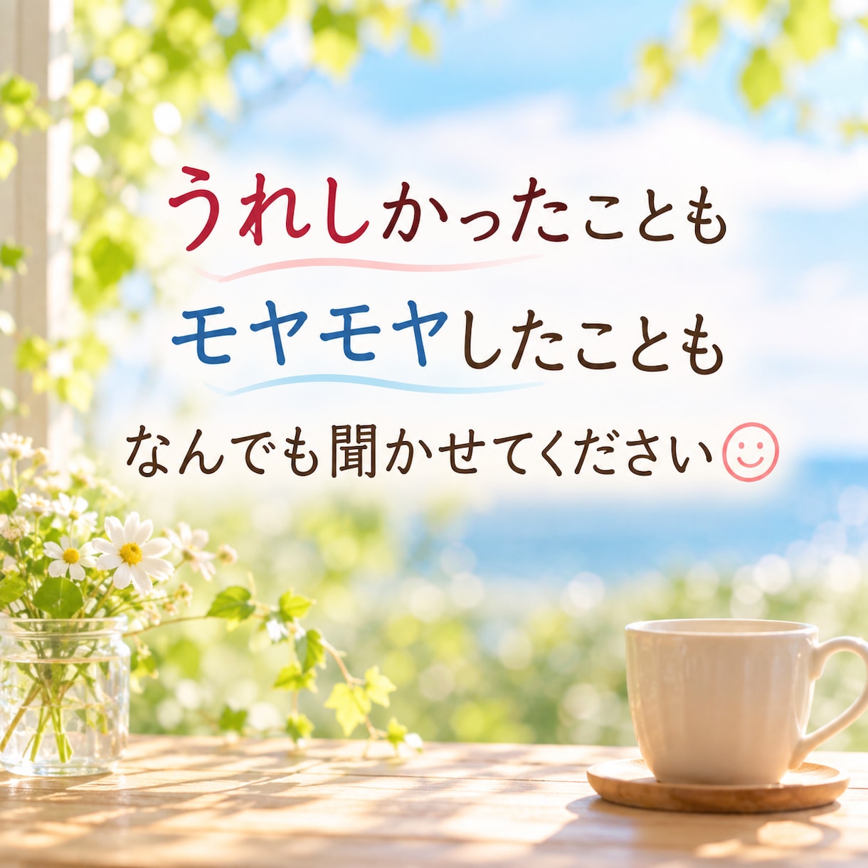 無言の時間も怖くない！お話ゆっくりお聴きします 誰かとつながりたいあなたへ☆ホッとする時間を過ごしましょう イメージ3