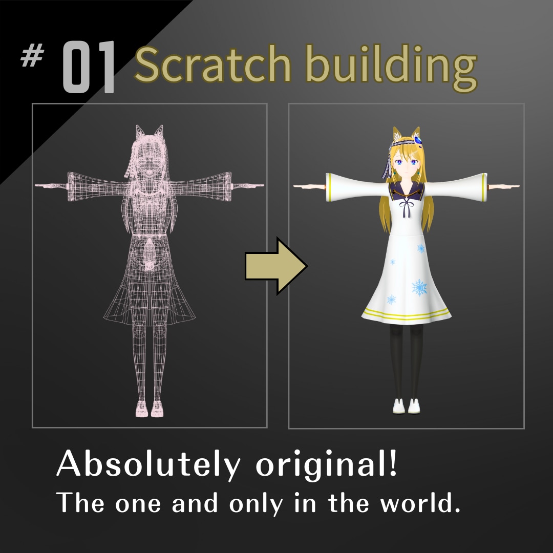メタバース用のオリジナル3Dアバター作成します フルスクラッチで「オンリーワン」の3Dモデル制作を承ります！ イメージ2