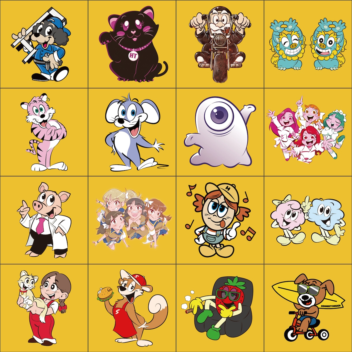 レトロポップなカートゥーンキャラクター描きます 世界に一つのレトロカートゥーンキャラクター イメージ7