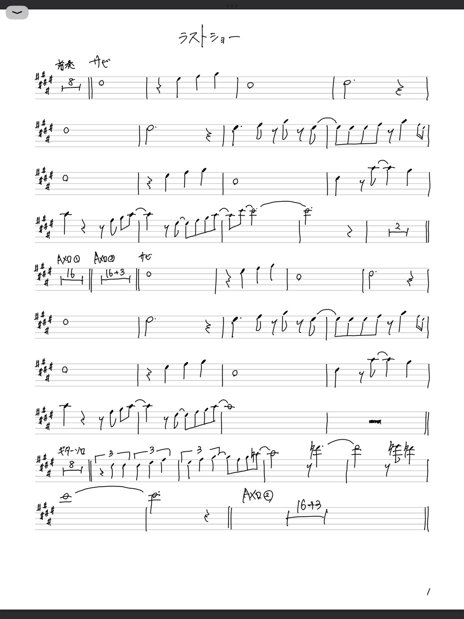 単音楽器のソロ譜面を書き起こします 手書きで良いから安く欲しい、という方にオススメです！ イメージ1