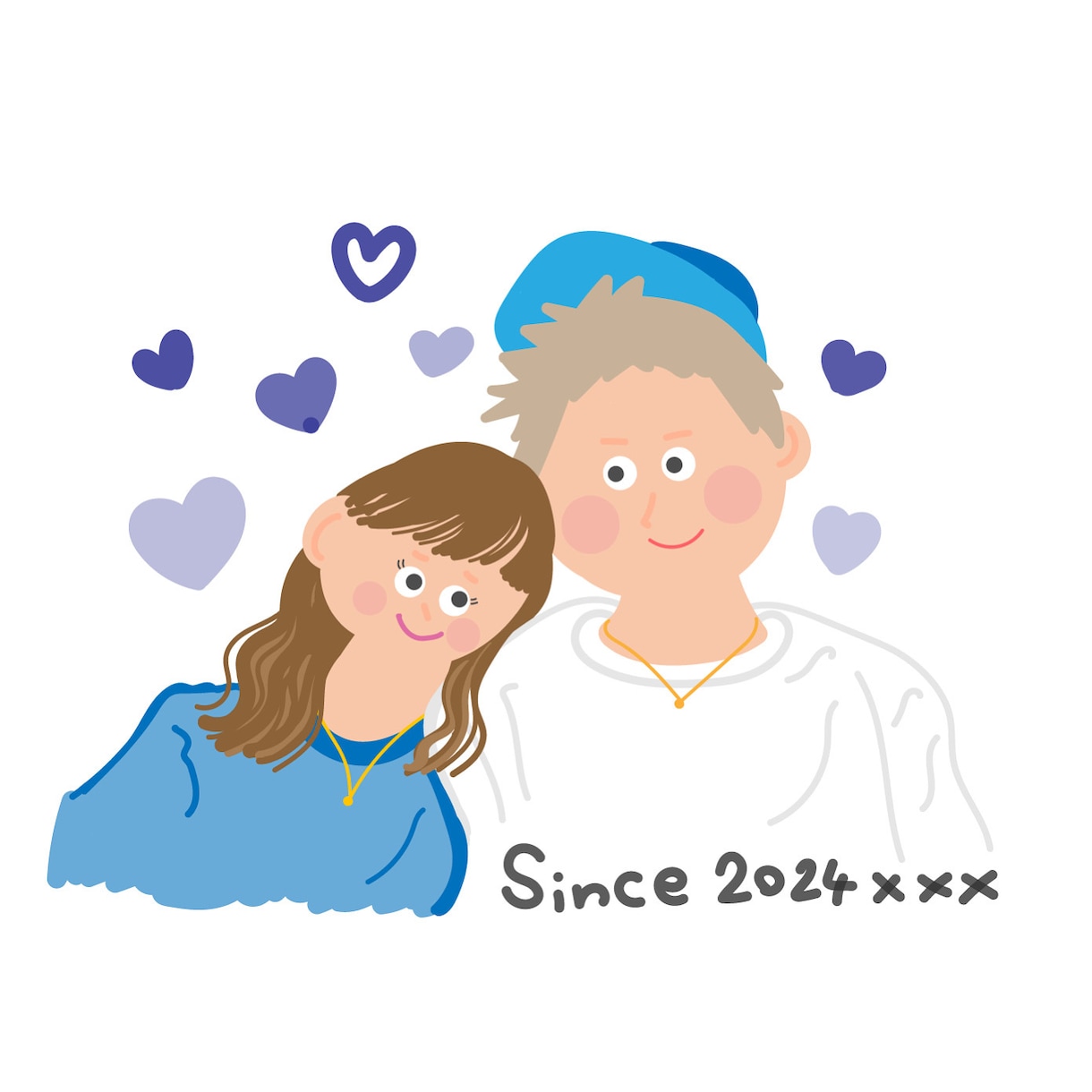 海外風タッチ♡で可愛いイラスト描きます SNS用アイコンや一枚ものイラストならお任せください！ イメージ5