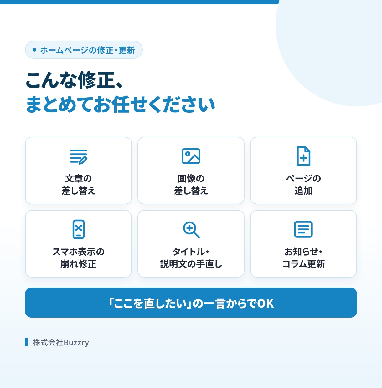 ホームページの修正・更新を1か所から代行します Wix・STUDIO・WordPress・HTMLを修正 イメージ2