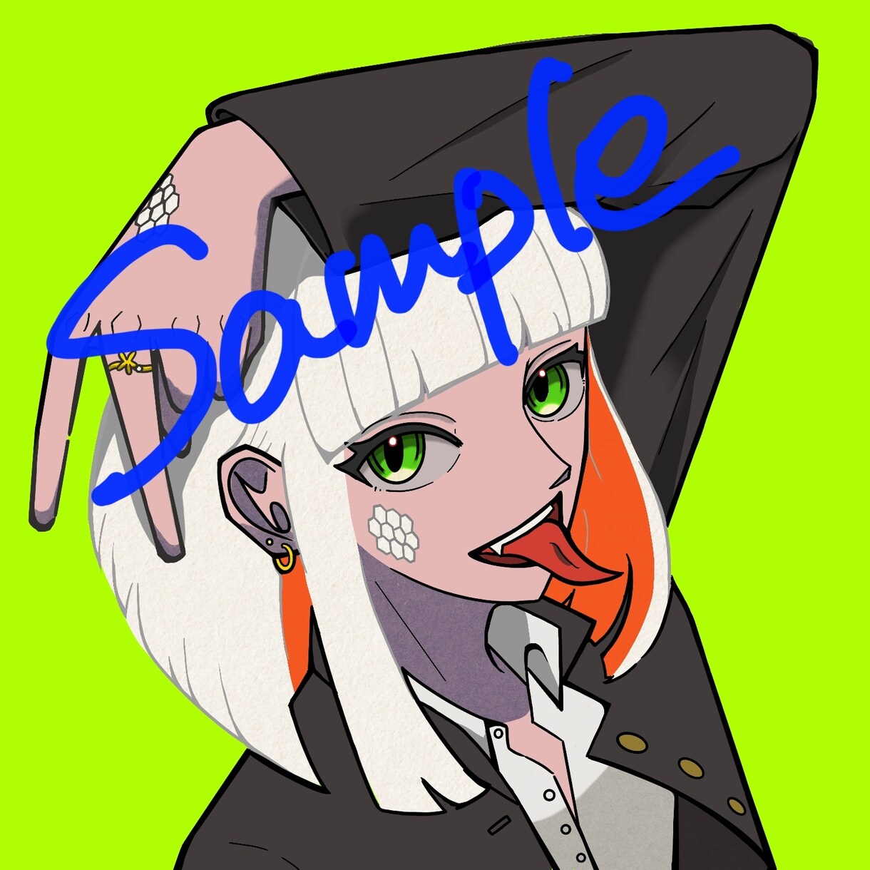 SNS用アイコン、バストアップイラストを描きます アニメ塗りのオリキャラなどどうでしょうか〜！ イメージ1