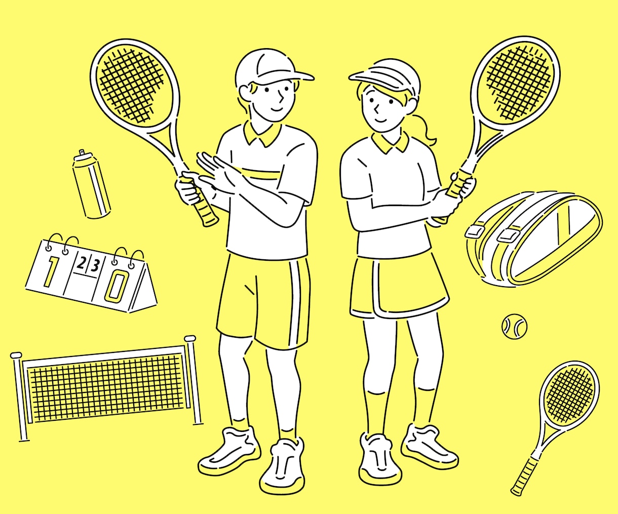 スポーツ・アウトドア系のベクターイラスト描きます シンプルでポップなベクターイラスト イメージ1