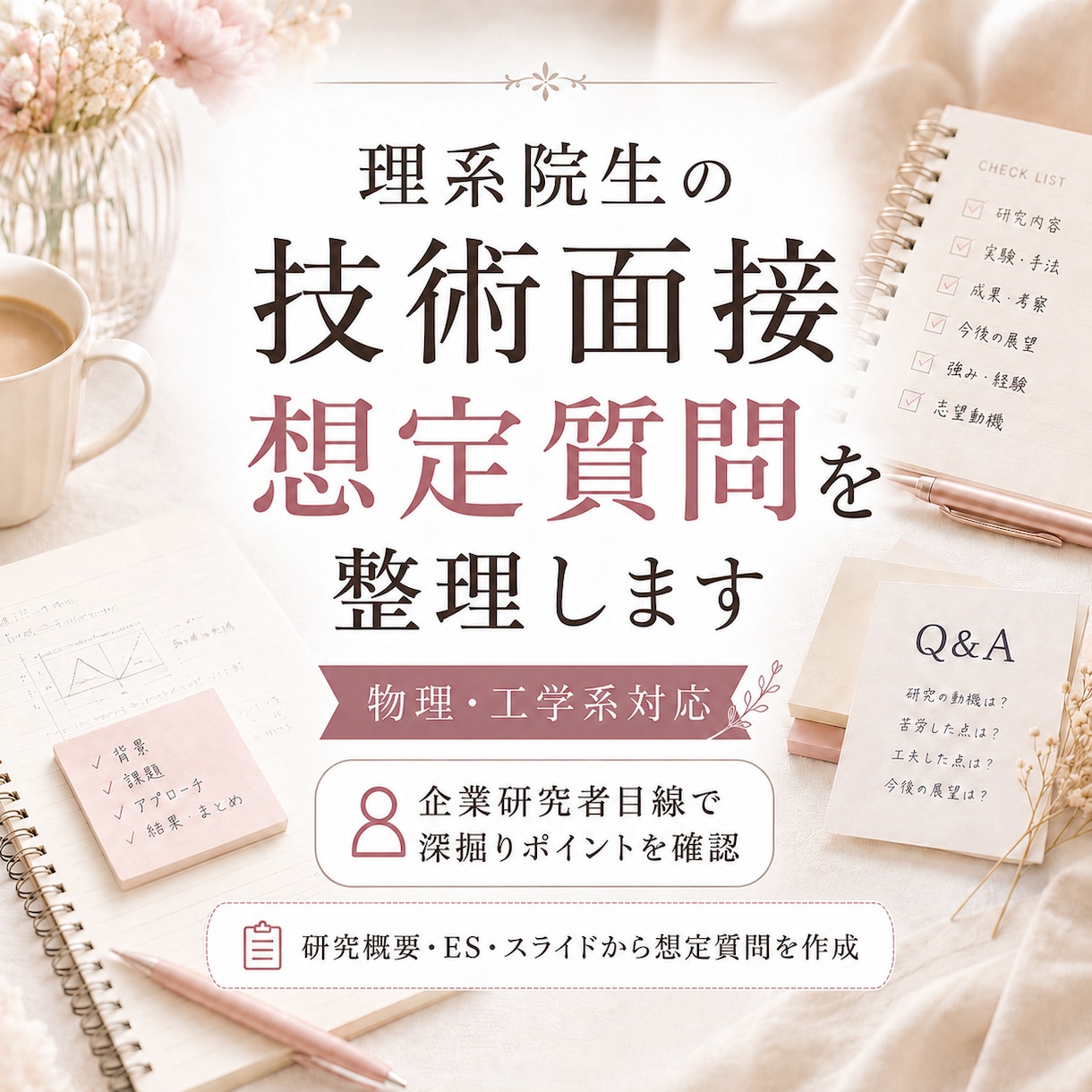 理系院生の技術面接想定質問を整理します 企業研究者目線で深掘りポイントを確認 イメージ1