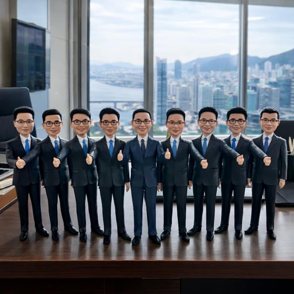 写真から作るフィギュア｜会社・グループ似顔人形ます 大人数 同僚 送別会・歓迎会 プレゼント 法人 周年記念 イメージ3