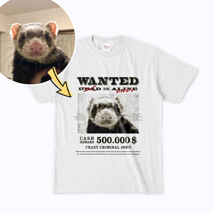 写真1枚でオリジナルのTシャツをデザインします かわいい・面白い・オシャレに着られるオンリーワンのグッズを！ イメージ3