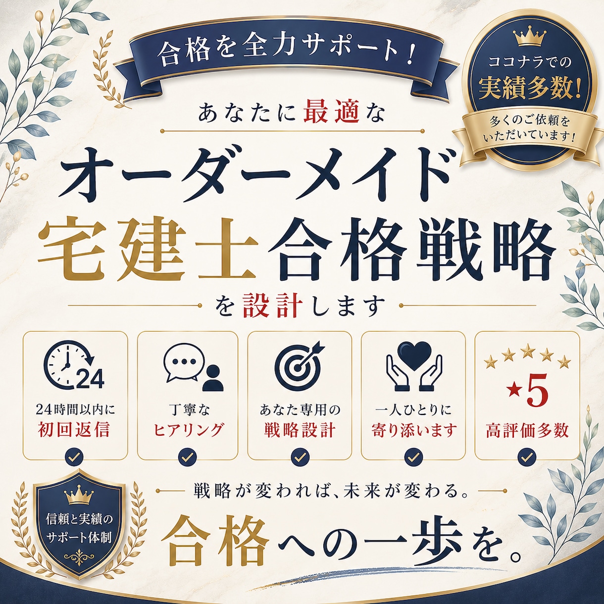 宅地建物取引士試験合格を全力でサポートします 懇切、丁寧、親身に、効率的な学習方法をご提案いたします。 イメージ1