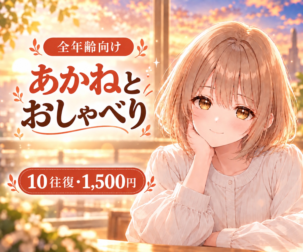チャットであかねがお話し相手になります あかねとほっとするひとときを過ごしませんか？ イメージ1